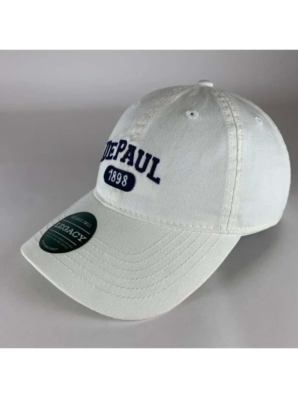 DePaul Blue Demons NCAA White Legacy Relaxed Fit Strapback Hat New